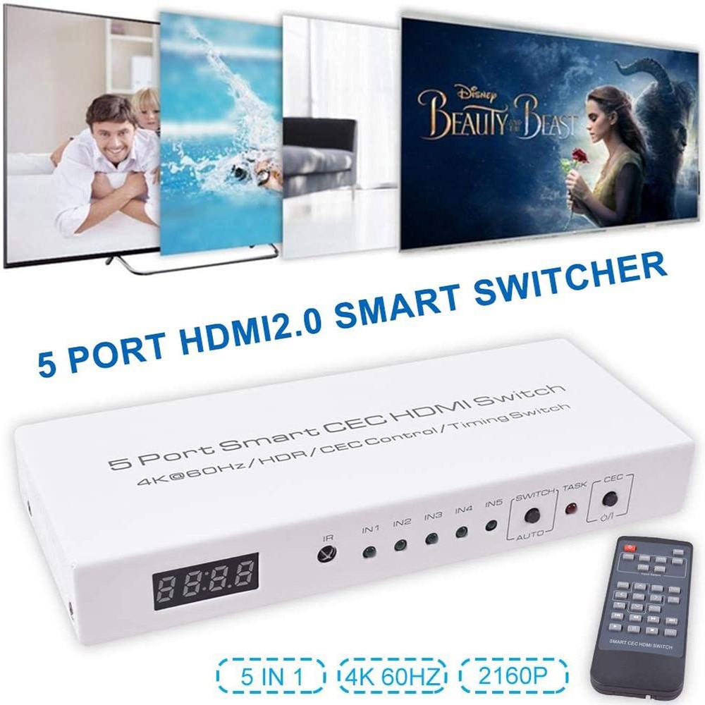 HDMI ġ-CEC HDMI 2.0 ġ 5X1 Ʈ ġ ġ 4K 60Hz HDR CEC  Ŭ  